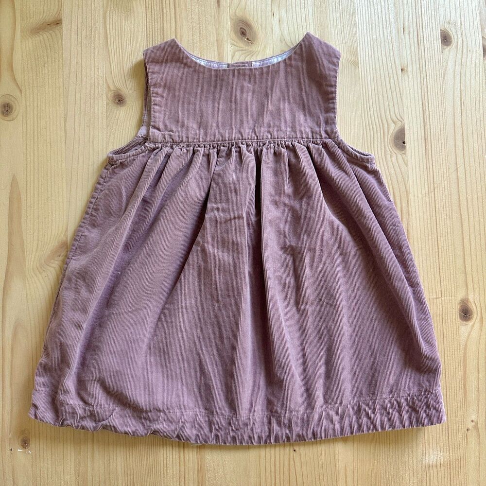 Burberry Pink corduroy babydoll dress 9 months
